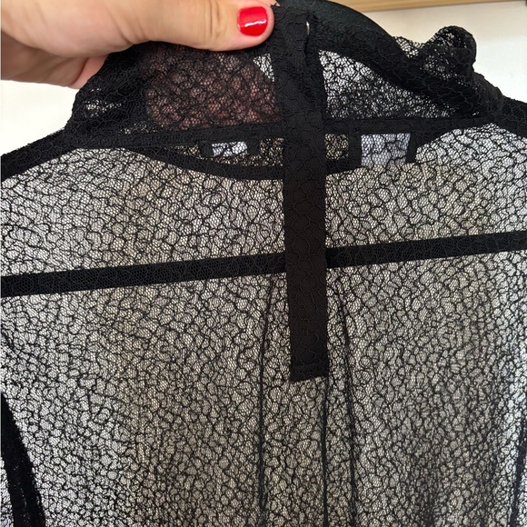 Wildfang Sheer Black Lace Blouse - Picture 5 of 6